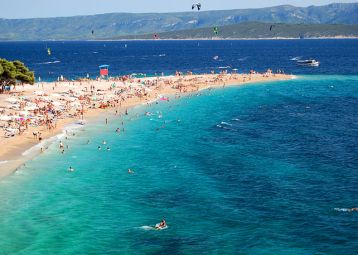 Bucht Zlatni rat Bol Insel Brač Kroatien